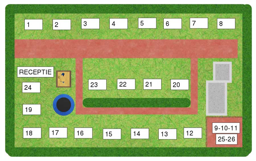 plattegrond karte camping